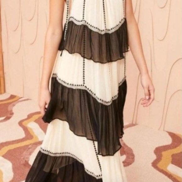 NWOT ULLA JOHNSON Delilah Silk Maxi Dress in Moonflower XS $1190 - Picture 3 of 10